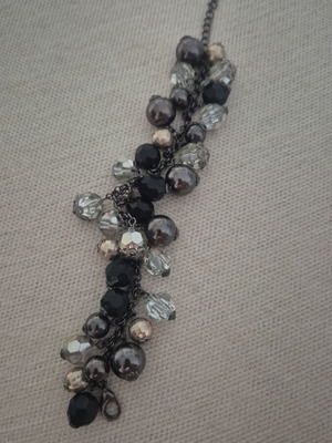Bracelet with metal base and acrylic beads like new
