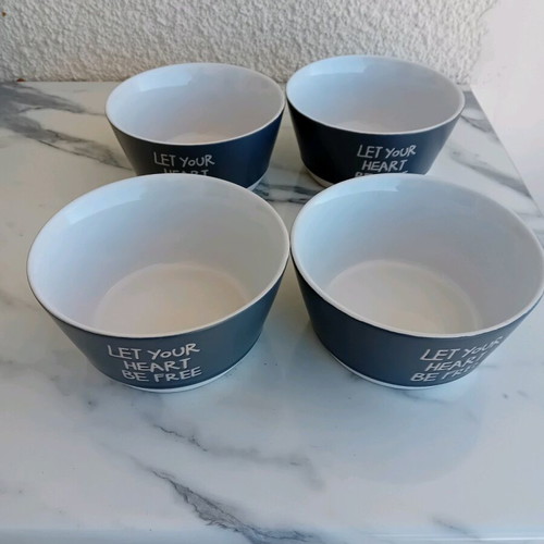 Pet bowls new, ceramic, pack of 4