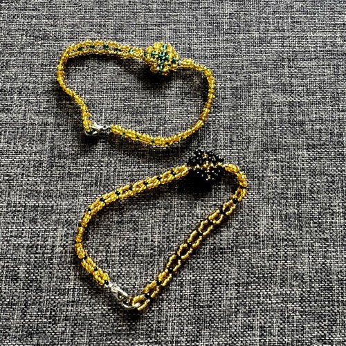 Handmade crosses new, black and gold, set of 2 pieces