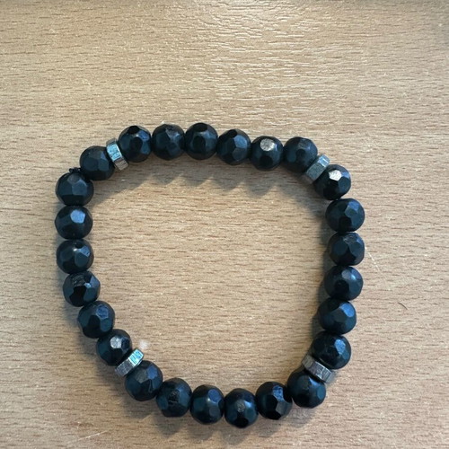 Set of men's black bracelets new