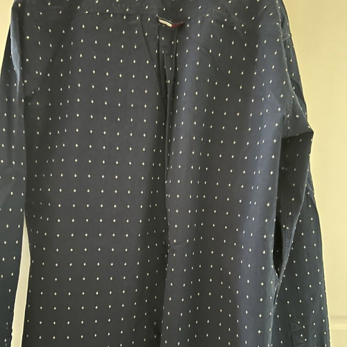 Tommy Jeans shirt large, like new, dark blue polka dot
