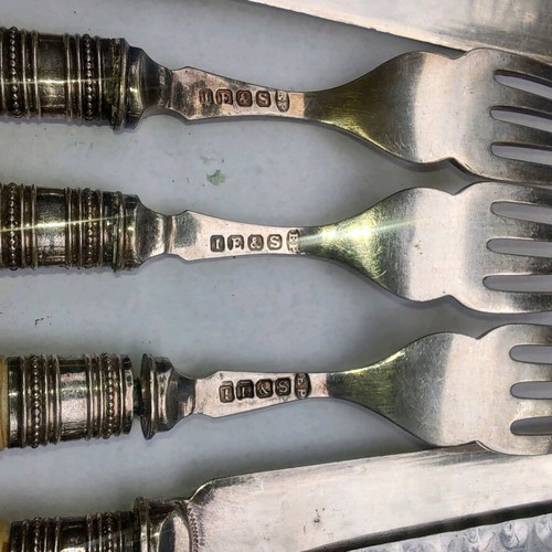 English fish cutlery set like new with bakelite handles