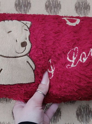 Διακοσμητικά μαξιλαράκια μεταχειρισμένα με αρκουδάκι, σετ 2 τεμαχίων