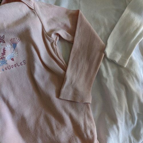 Long-sleeve bodysuits used, set of 2, 12-24 months, size 86-92 cm
