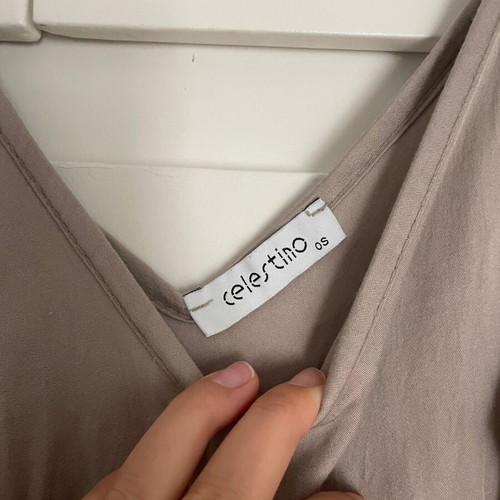 Celestino mini dress used, one size, beige, 100% viscose