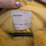 Bershka fur coat like new, yellow, size S