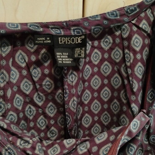 Episode midi skirt 100% silk size M purple asymmetric