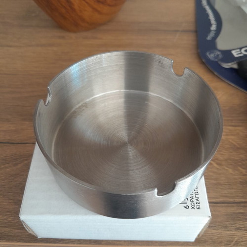 Stainless Steel Ashtray Heavy 8cm New