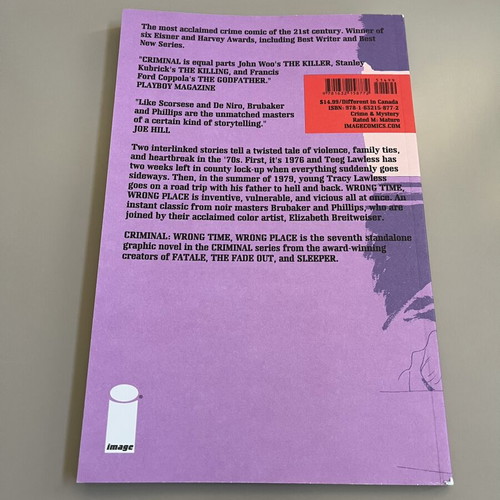 Criminal TPBs like new, pack of 7 volumes by Ed Brubaker and Sean Phillips