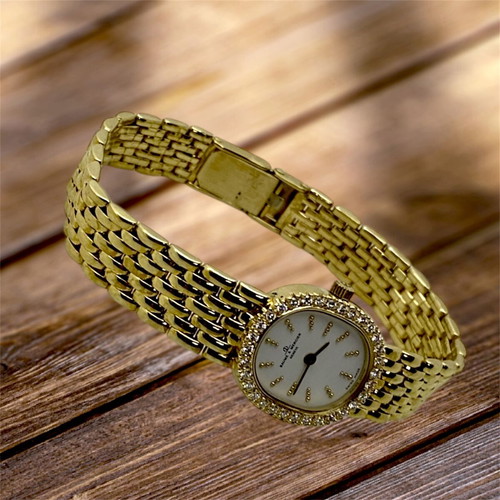 Baume Mercier ρολόι κοσμήμα ολόχρυσο 14 καράτια σαν καινούργιο με μπριγιάν