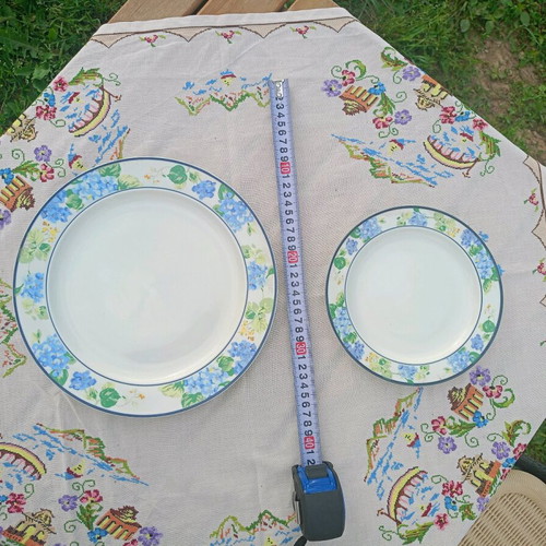 Porcelain plates unused, set of 7, made in China