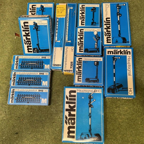 Marklin HO Model Trains used, vintage, complete with accessories