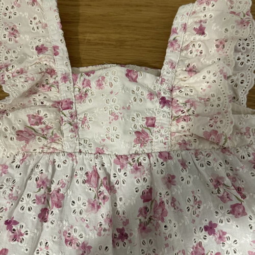 Zara floral top and pants set with ruffles, pink