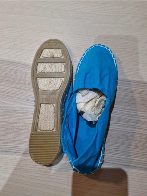 Blue espadrilles size 37, new