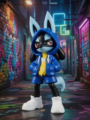 Συλλεκτική φιγούρα Lucario Street Style καινούργια 3D printed