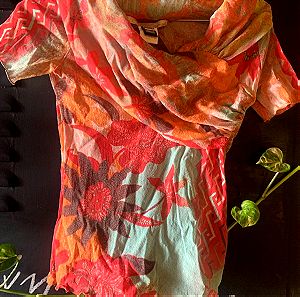 Roberto Cavalli πολυμορφική αμπιγιε μπλούζα διαμορφώνεται ο Γιάκας της όπως θέλετε