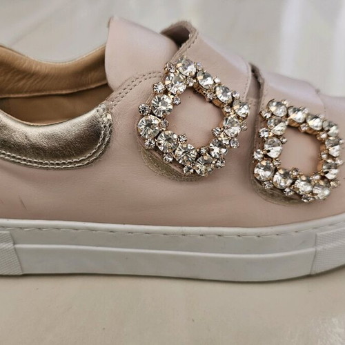 Tsakiris Mallas leather sneakers size 40 like new, pink and gold