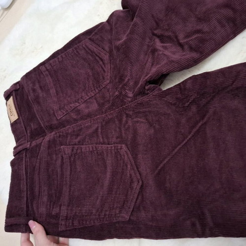 Only corduroy pants like new, burgundy, high waist, size S