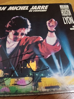 Jean Michel Jarre υπογεγραμμένος δίσκος μεταχειρισμένος, ηλεκτρονική μουσική