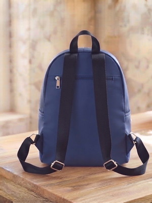 Backpack with Daisy Details, Blue