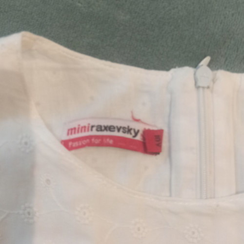 Mini Raxevsky mini dress like new, white and blue, size 140 cm