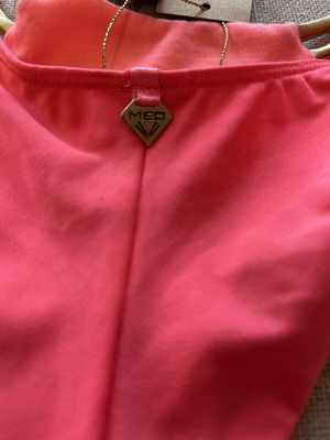 MED Swim Bottom New Neon Pink and Gold Size M