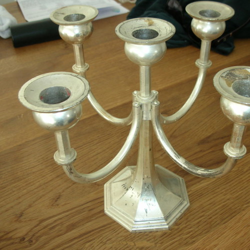 Candlestick with 5 holders used for candles