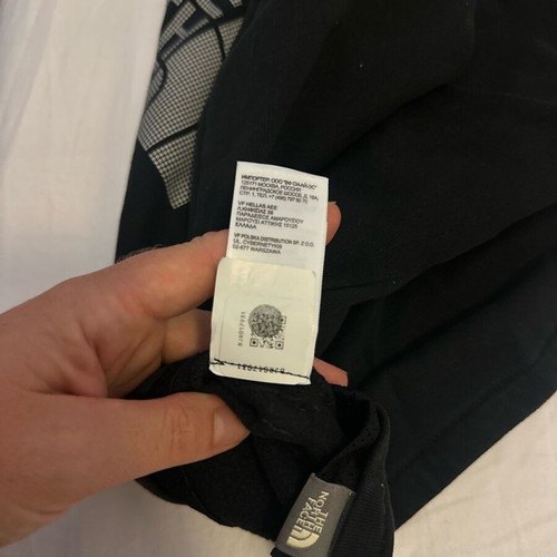 The North Face black cropped hoodie for girls 10-12 years, like new