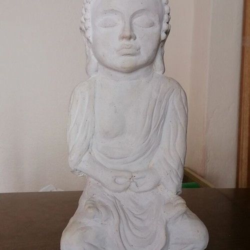 Handmade Buddha sculpture made of plaster 30cm new