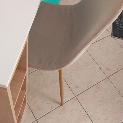 Chairs beige color set of 8 used