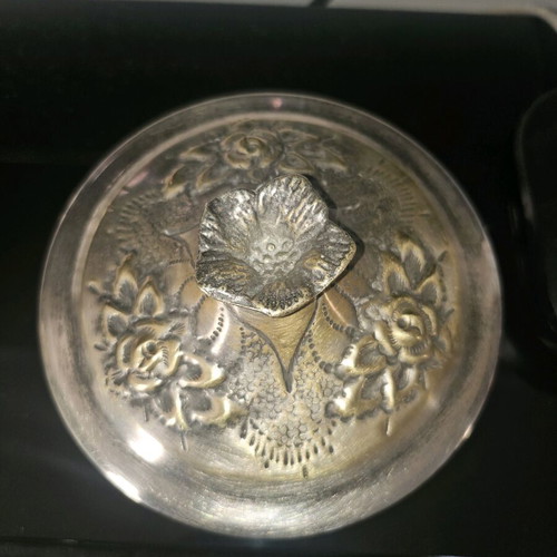 Vintage fondue pot used