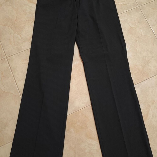 Mexx official office trousers with pleat, dark blue with fine white stripe
