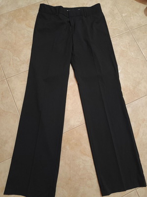 Mexx official office trousers with pleat, dark blue with fine white stripe