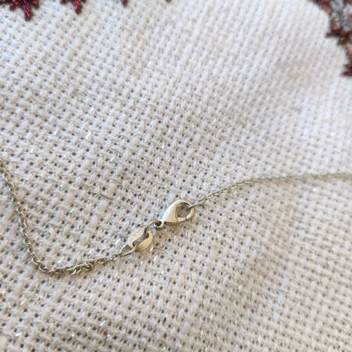 Ariel Mermaid Necklace used, sitting on pearl, silver 925 chain