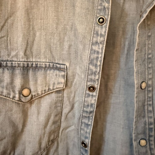 Gap 1969 Denim Shirt Size M Light Blue Long Sleeve New