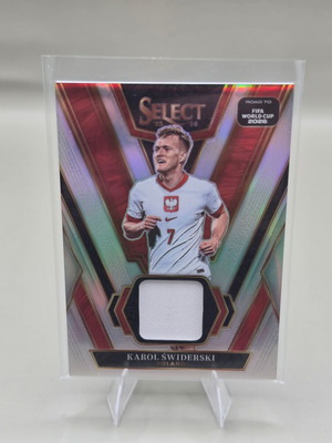 2025-26 Panini Select Road to FIFA World Cup Karol Swiderski Select Swatches Silver Prizm card