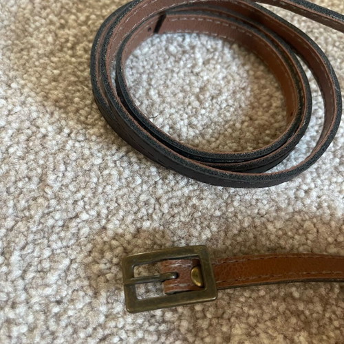 Women's thin belt used, beige, adjustable