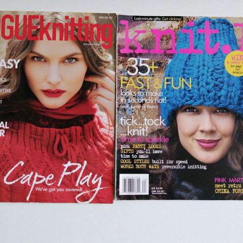 Knitting magazines used, 2 issues, English