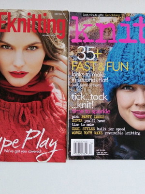Knitting magazines used, 2 issues, English