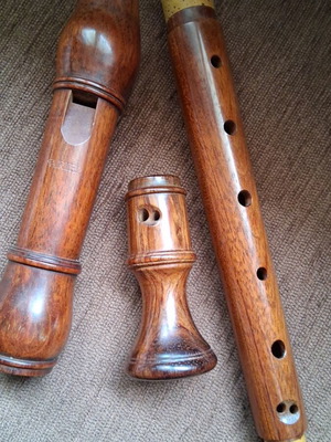 Ariel alto wooden recorder like new rosewood without case
