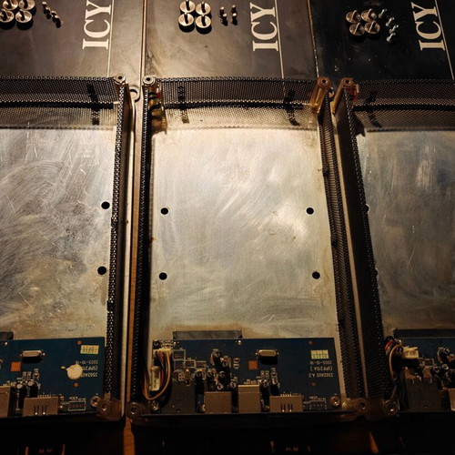 Icy Box 3-Pack External Enclosures for 3.5'' Sata HDDs used