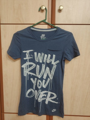 Nike γυναικείο T-shirt small μπλε με στάμπα σαν καινούργιο