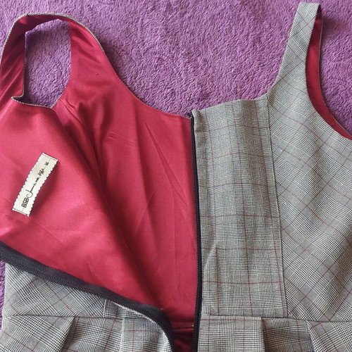 BSB dress, gray checkered, size Medium