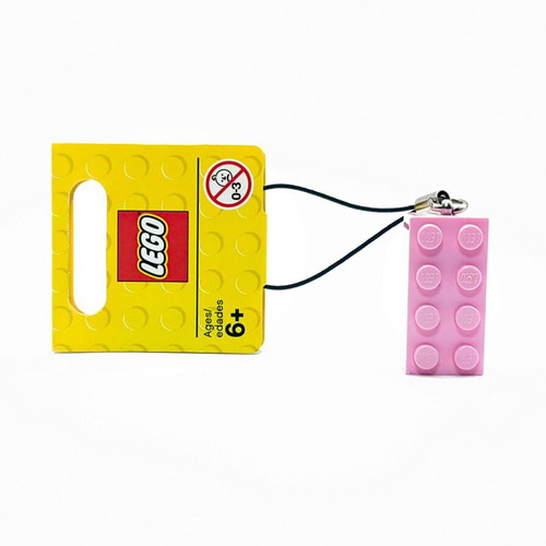 LEGO Strap Pink 2x4 Brick Keychain