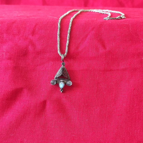 Silver chain 925 with handmade pendant used