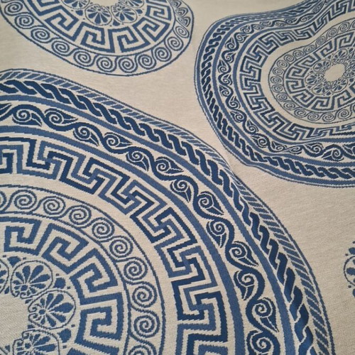Tablecloth Stoffa 140×260 with Meander Pattern, New