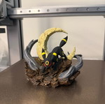 Umbreon diorama figure, handmade 3D printed and painted