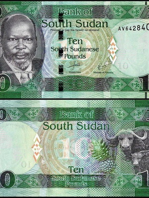 Νόμισμα 10 Sudanese Pounds Νότιου Σουδάν 2016 καινούργιο