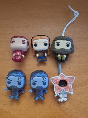Kinder Joy Stranger Things Funko Pop Mini figures pack of 6 like new
