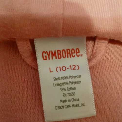 Gymboree Kids' Rain Jacket like new, size L, navy with pink